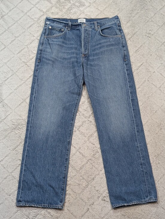 Citizens Of Humanity Denim - Citizens of Humanity Jeans Womens 30 Blue Baretta Relaxed Straight Cotton Denim